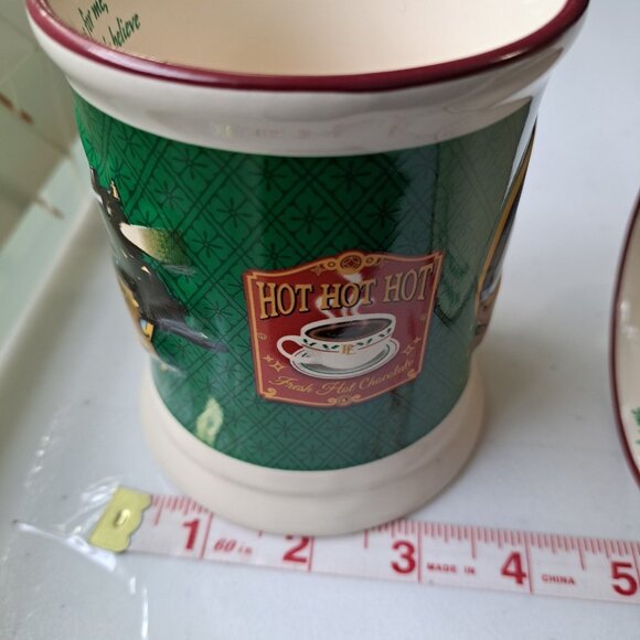 Set of 2 Polar Express Hot Chocolate Mugs Christmas Train Decor Bell Still Rings - Picture 8 of 11